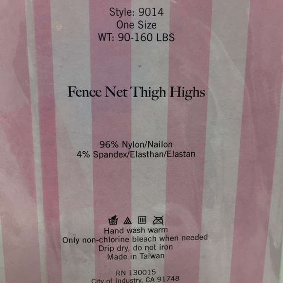 LEG AVENUE RED FENCE NET THIGH HIGHS - Picture 3 of 3